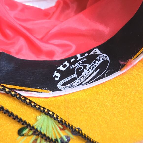 Vintage JU-LA Hats Mariachi Sombrero Yellow - Picture 7 of 8